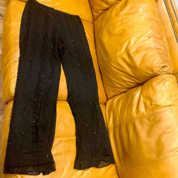 LAURENCE KAZAR PARIS-NEW YORK Beaded Pants - Picture 1 of 15